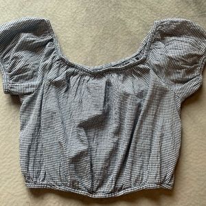 American eagle gingham crop top